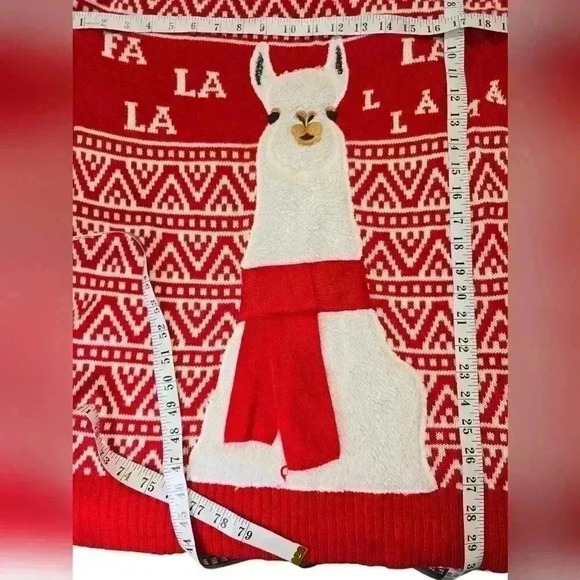 Holiday Time Llama Long Ugly Christmas Sweater Size L Long Sleeve *See Descripti - Picture 9 of 16